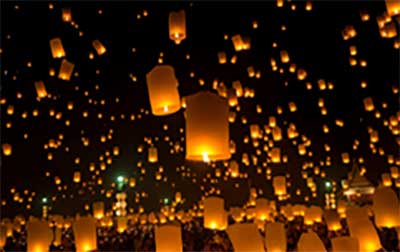 タイのお祭り　ロイクラトン祭り