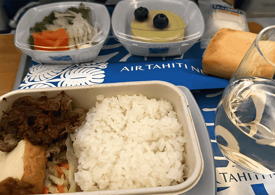 タヒチ旅行記 機内食