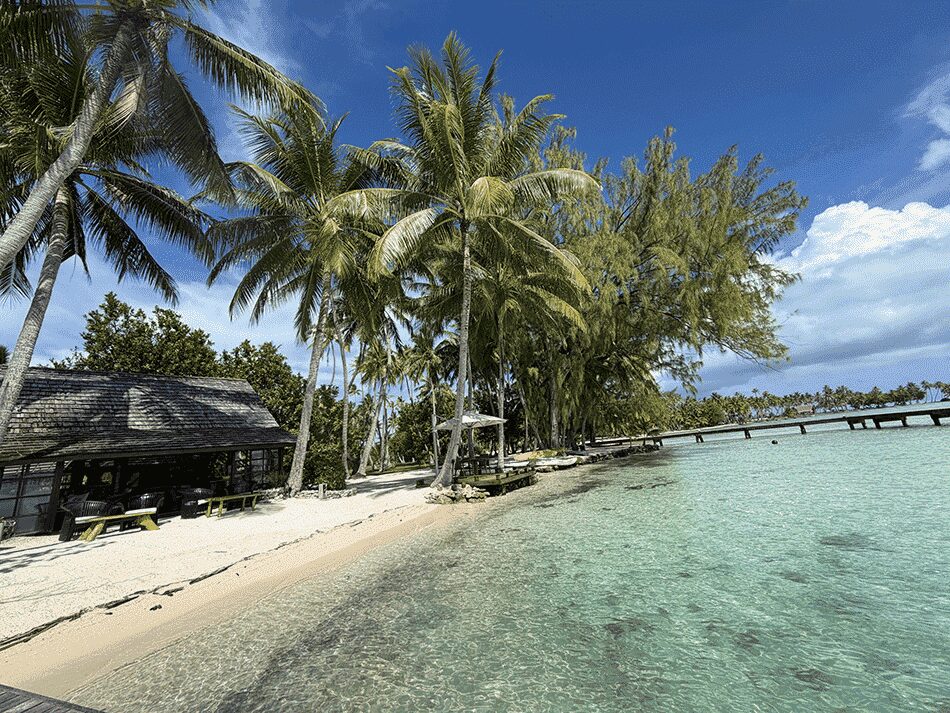 タヒチ ヴァヒネ プライベート アイランドの朝