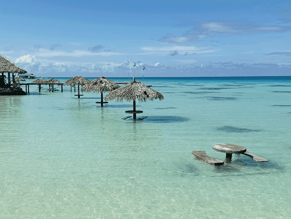 ビーチでのんびり