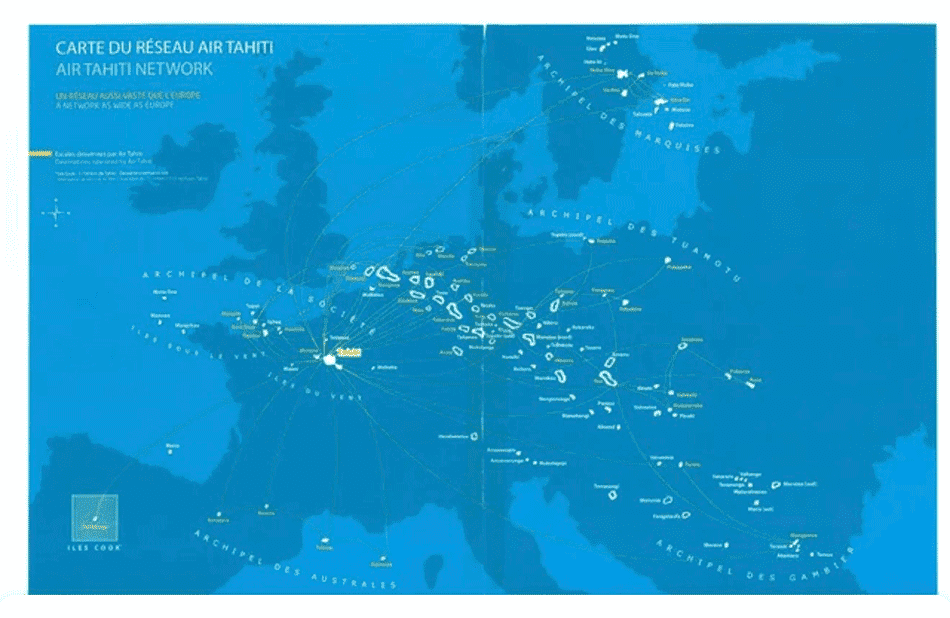 タヒチをヨーロッパに置きかえると